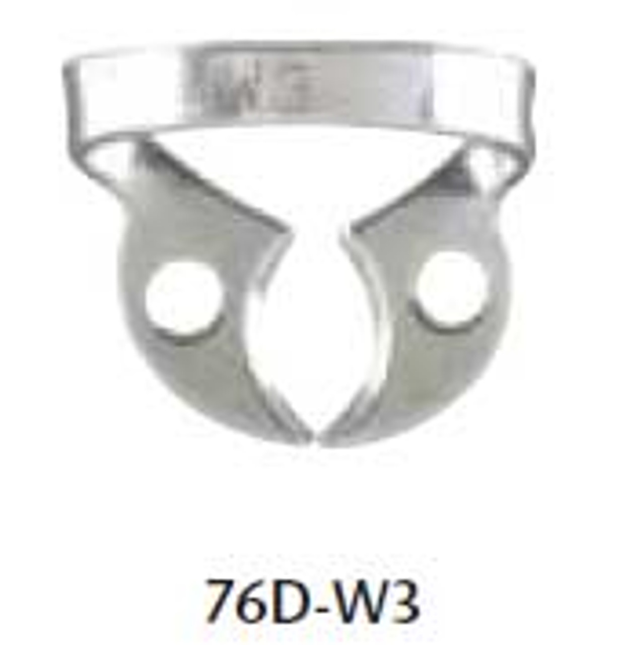 Miltex #w3 Lower Molar Wingless Metal Rubber Dam Clamp Single Clamp, ea