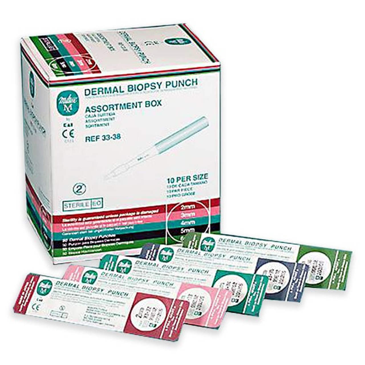 Miltex Disposable Biopsy Punches, Assorted Sizes, 50/pk Miltex Disposable Biopsy Punches, Assorted Sizes, 50/pk