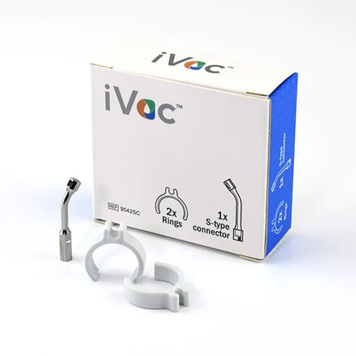Pac-Dent iVac Apical Negative Pressure Irrigation and Activation System S-Type Piezo Connector with 2 Rings, ea