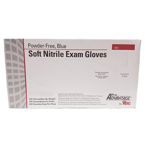 Pro Advantage Soft Nitrile Exam Gloves, X-Small, Blue, 200/bx