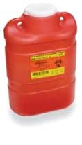 BD Sharps Collector, 8.2 Qt, Medium, Red, 12/cs