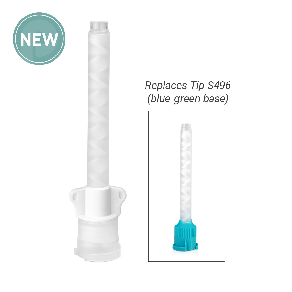 Parkell Mixing Tips, White Base, for use with Cinch Putty, Cinch heavy, MucoSoft, and MucoHard, 30/pk