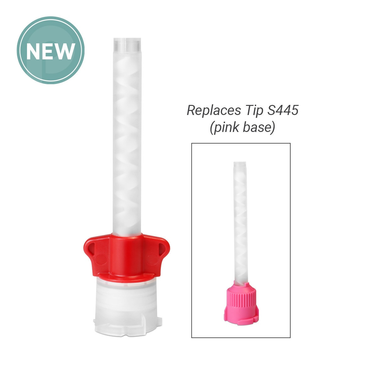 Parkell Mixing Tips, White Base, for use with Blu-Mousse, Green-Mousse, Cinch, 30/pk