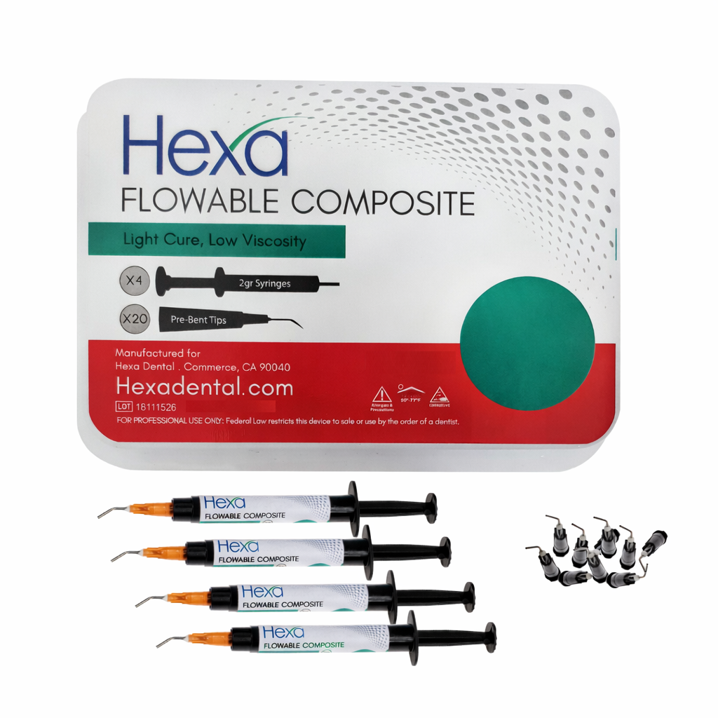 Hexa Flowable Composite, Shade B1, 4 X 2g Syringes & 20 Bent Tips