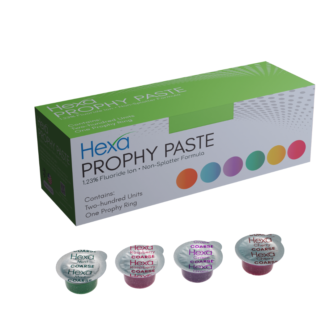Hexa Prophy Paste, Splatter-Free,  Containing 1.23% Fluoride, Coarse, Mint , 200/Pk