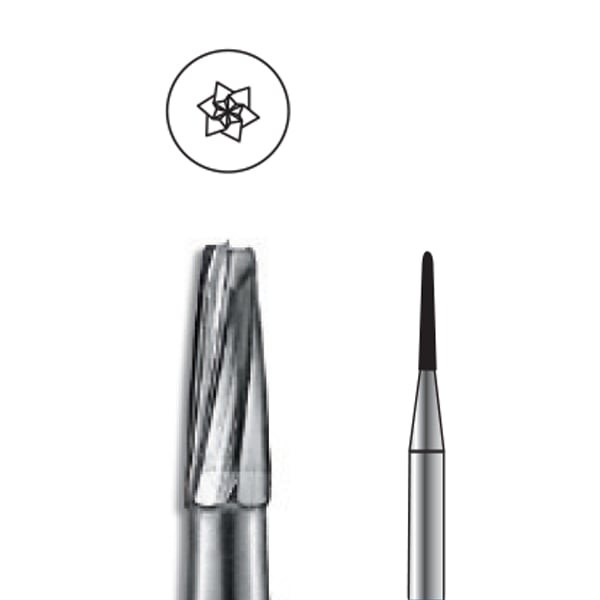 Pac-Dent Carbide Bur FG-1169L Taper Fissure Dome, 10/pk