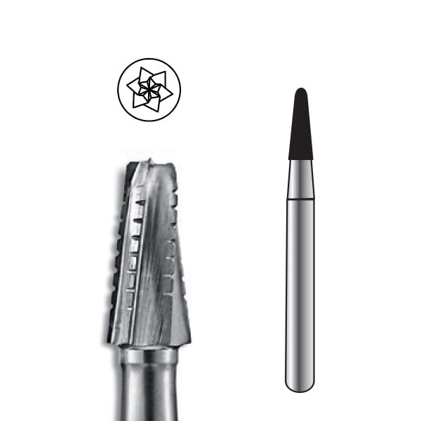 Pac-Dent Carbide Bur FG-1701 Taper Fissure Dome Crosscut, 10/pk