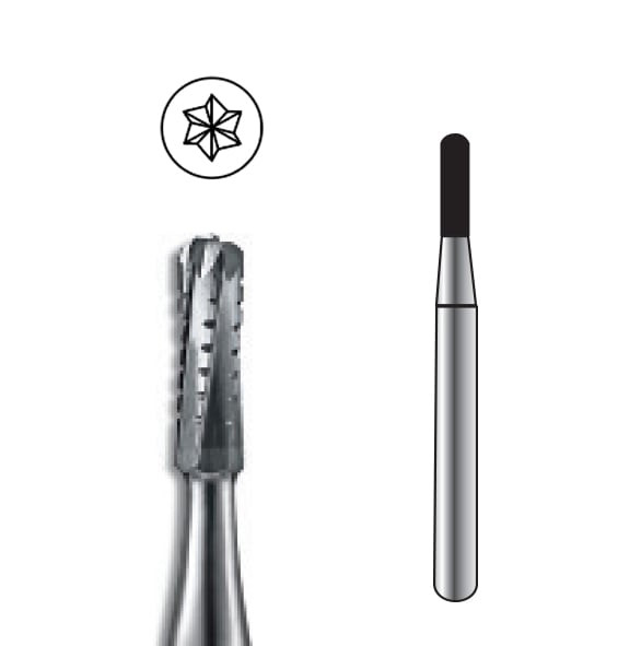 Pac-Dent Carbide Bur FGOS-1557 Straight Dome Crosscut, 10/pk