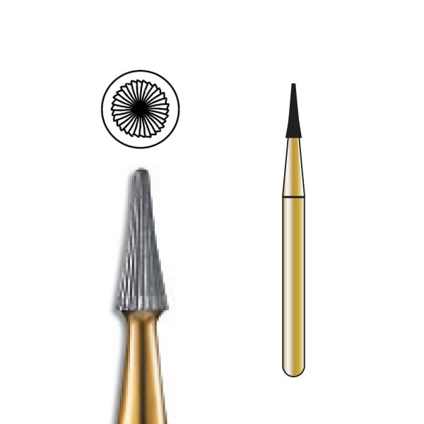 Pac-Dent Trimming & Finishing Carbide Bur FG-9103 Concave Interproximal 30-Bladed, 10/pk