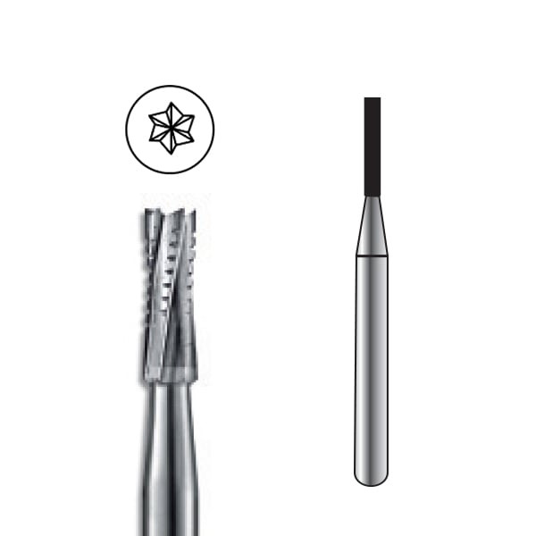 Pac-Dent Carbide Bur FG-556L Straight Fissure Crosscut, Clinic Pack, 100/pk
