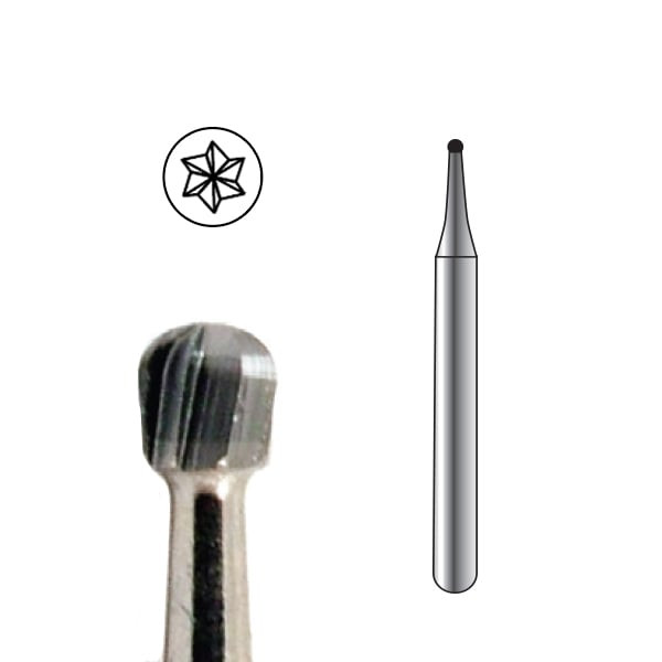 Pac-Dent Carbide Bur FGOS-1 Round, Clinic Pack, 100/pk