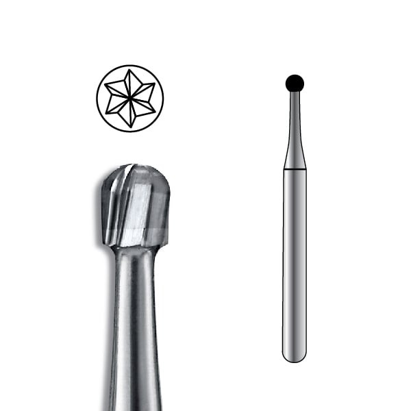 Pac-Dent Carbide Bur FGSS-4 Round, Clinic Pack, 100/pk