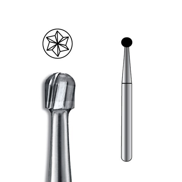 Pac-Dent Carbide Bur FGSS-6 Round, Clinic Pack, 100/pk