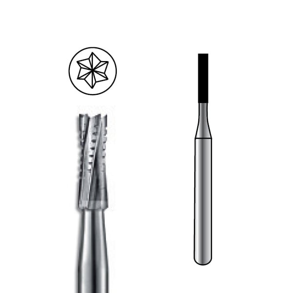 Pac-Dent Carbide Bur FGSS-556 Straight Fissure Crosscut, Clinic Pack, 100/pk