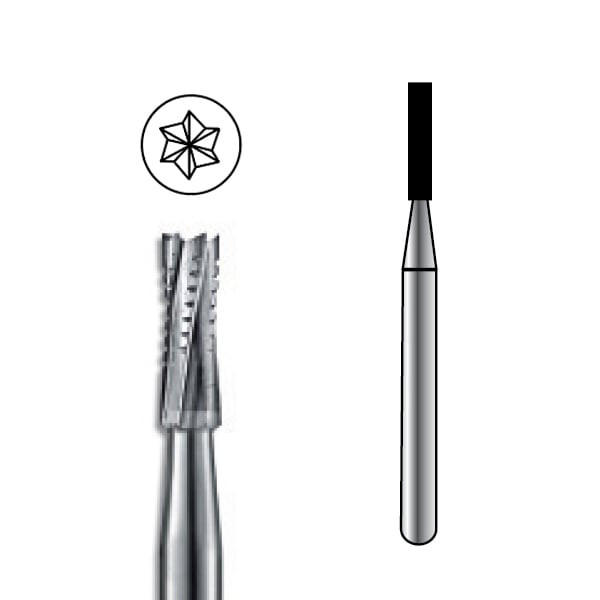 Pac-Dent Carbide Bur FGSS-557L Straight Fissure Crosscut, Clinic Pack, 100/pk