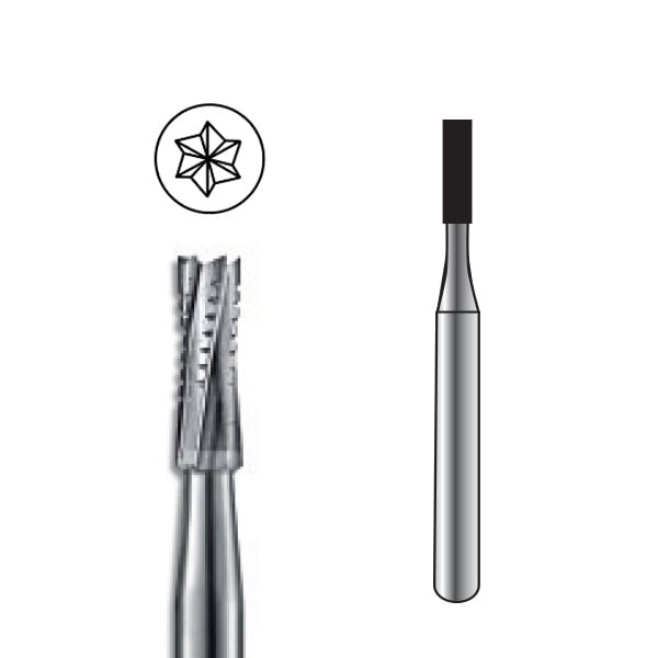 Pac-Dent Carbide Bur HP-557 Straight Fissure Crosscut, Clinic Pack, 100/pk