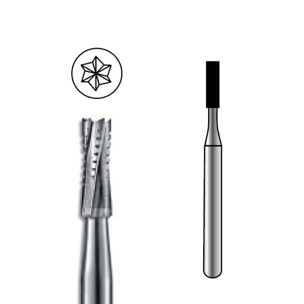 Pac-Dent Carbide Bur HP-558 Straight Fissure Crosscut, Clinic Pack, 100/pk