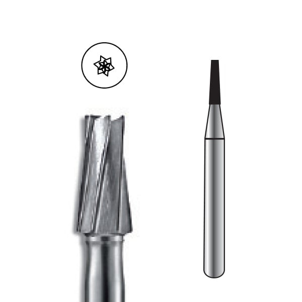 Pac-Dent Carbide Bur RA-169 Taper Fissure Latch-Type, Clinic Pack, 100/pk