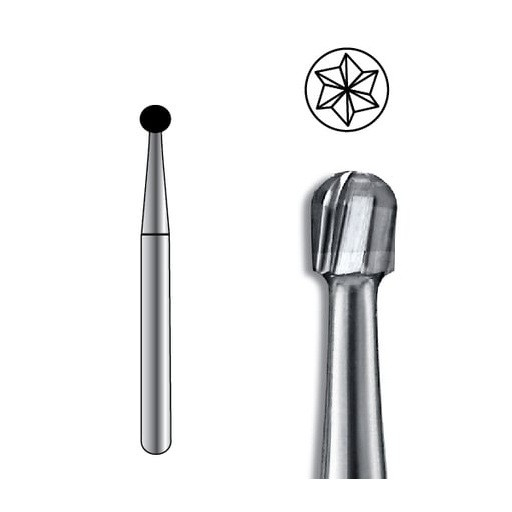 ODS Precision Carbide Bur HP-6, Round, 5/pk