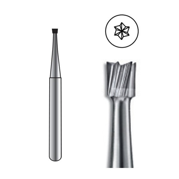 ODS Precision Carbide Bur HP-34, Inverted Cone, 5/pk