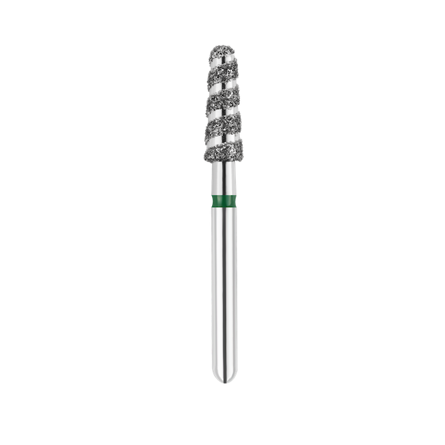 SpiralKool Diamond Turbo Cutting Bur 855T-025C, Round End Taper, Super Coarse, 5/pk
