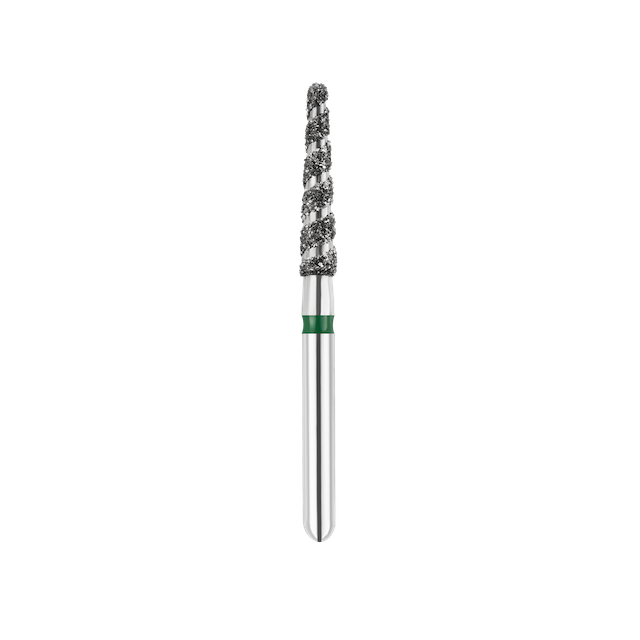 SpiralKool Diamond Turbo Cutting Bur 856LT-018C, Round End Taper Long, Coarse, 5/pk