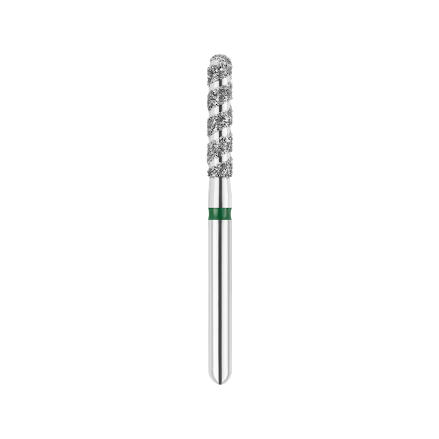 SpiralKool Diamond Turbo Cutting Bur 881T-016C, Round End Cylinder, Coarse, 5/pk
