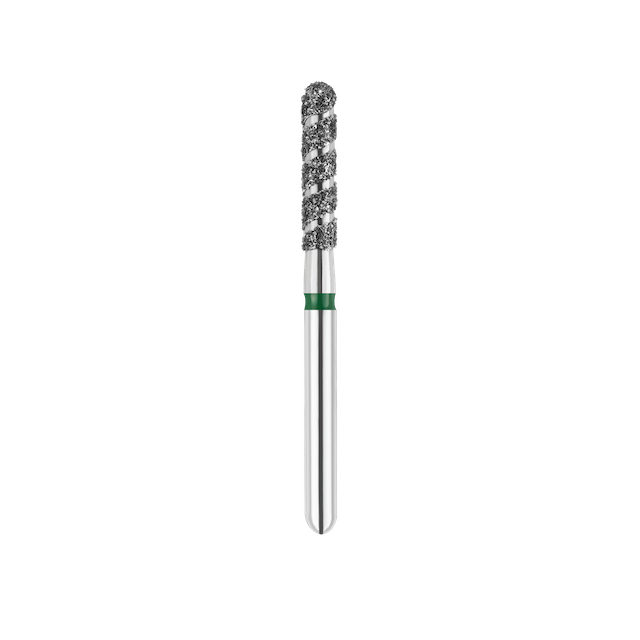 SpiralKool Diamond Turbo Cutting Bur 881T-018C, Round End Cylinder, Coarse, 5/pk