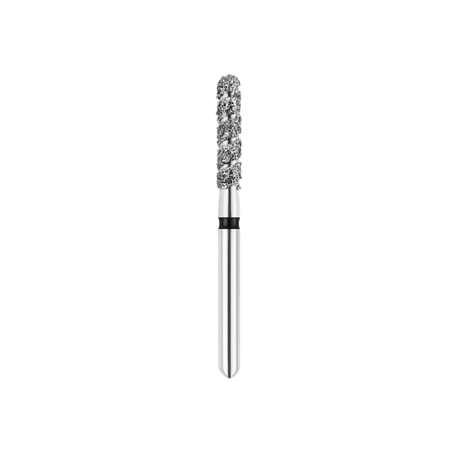 SpiralKool Diamond Turbo Cutting Bur 881T-018SC, Round End Cylinder, Super Coarse, 5/pk