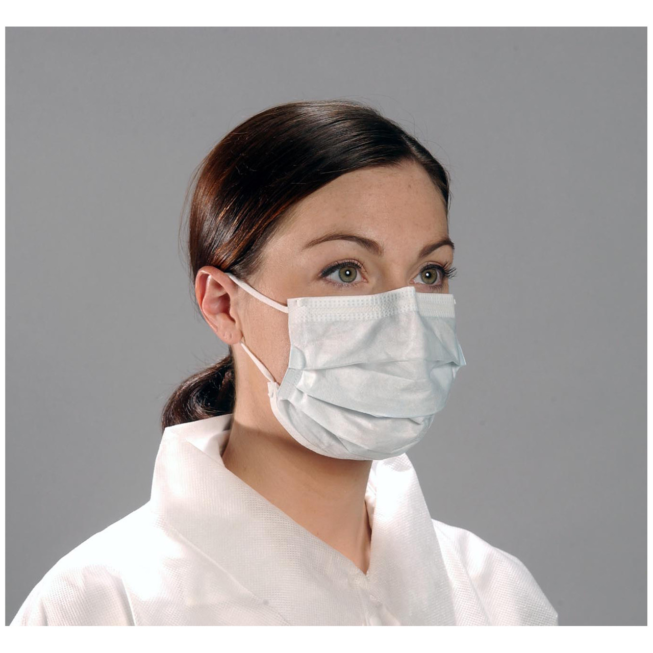 AlphaProTech Critical Cover CoolOne, Ear Loop Masks, 7in, Magic Arch, 4 Side Sonic Weld Blue, 50/bx