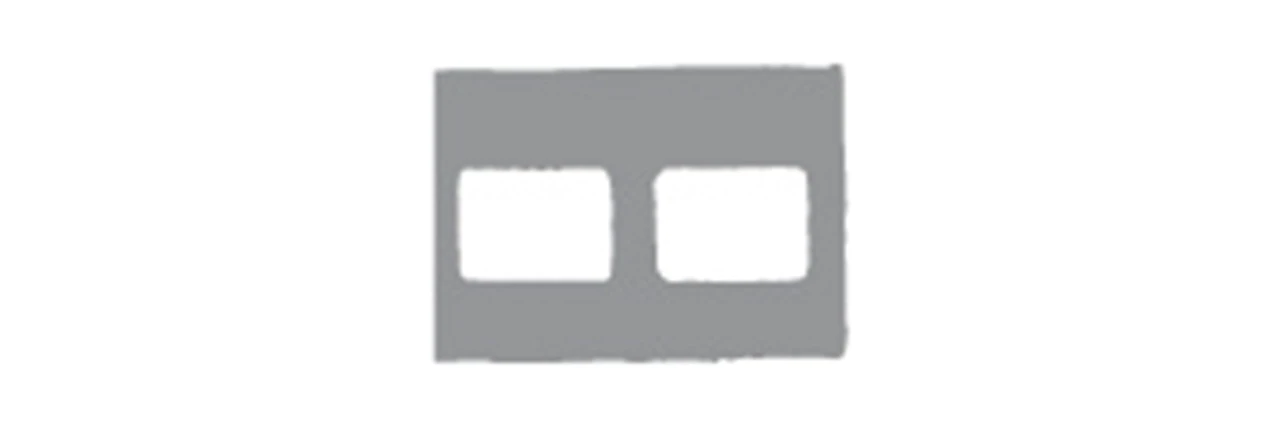 Flow Grip Right X-Ray Film Mounts, Plastic, Translucent, 2 Horizontal Windows, Size 0, 100/bx