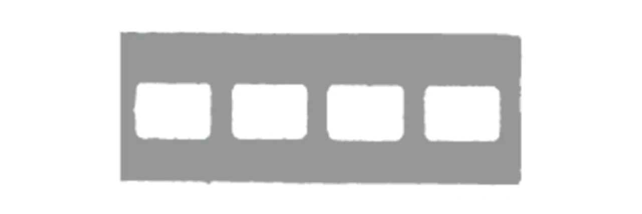 Flow Grip Right X-Ray Film Mounts, Plastic, Translucent, 4 Horizontal Windows, Size 0, 100/bx