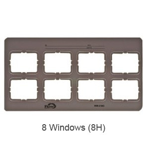 Flow Greylight X-Ray Film Mounts, Plastic, Grey, 2 Rows, 8 Horizontal Windows, Size 2, 100/bx