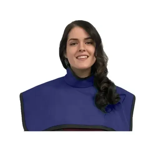 Flow Lead CBCT Pano X-Ray Apron with Collar, 0.3 mm, Antimicrobial Navy