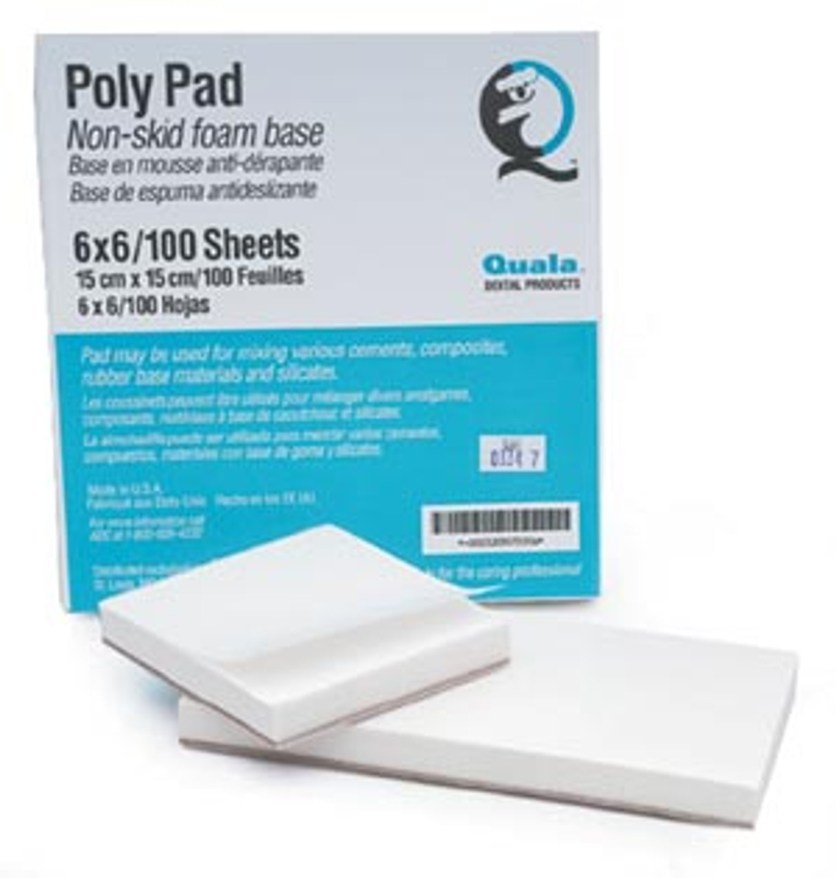 Quala Mixing Pads, 3" x 3" Poly, 100 sheets/pad