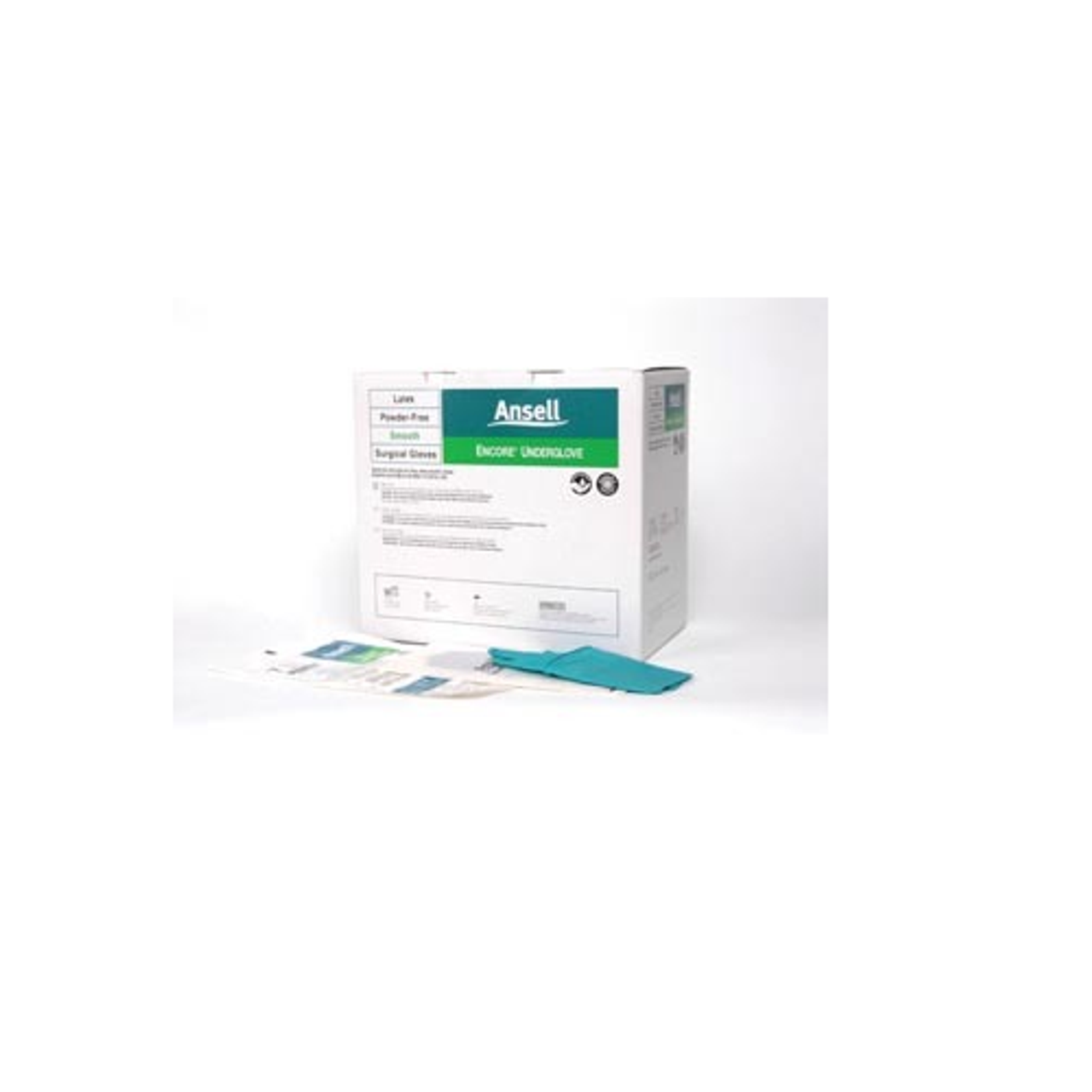 Ansell Encore Underglove Surgical Gloves, Sterile, Latex, Powder Free (PF), Size 5½, 50 pr/bx ,4bx/cs