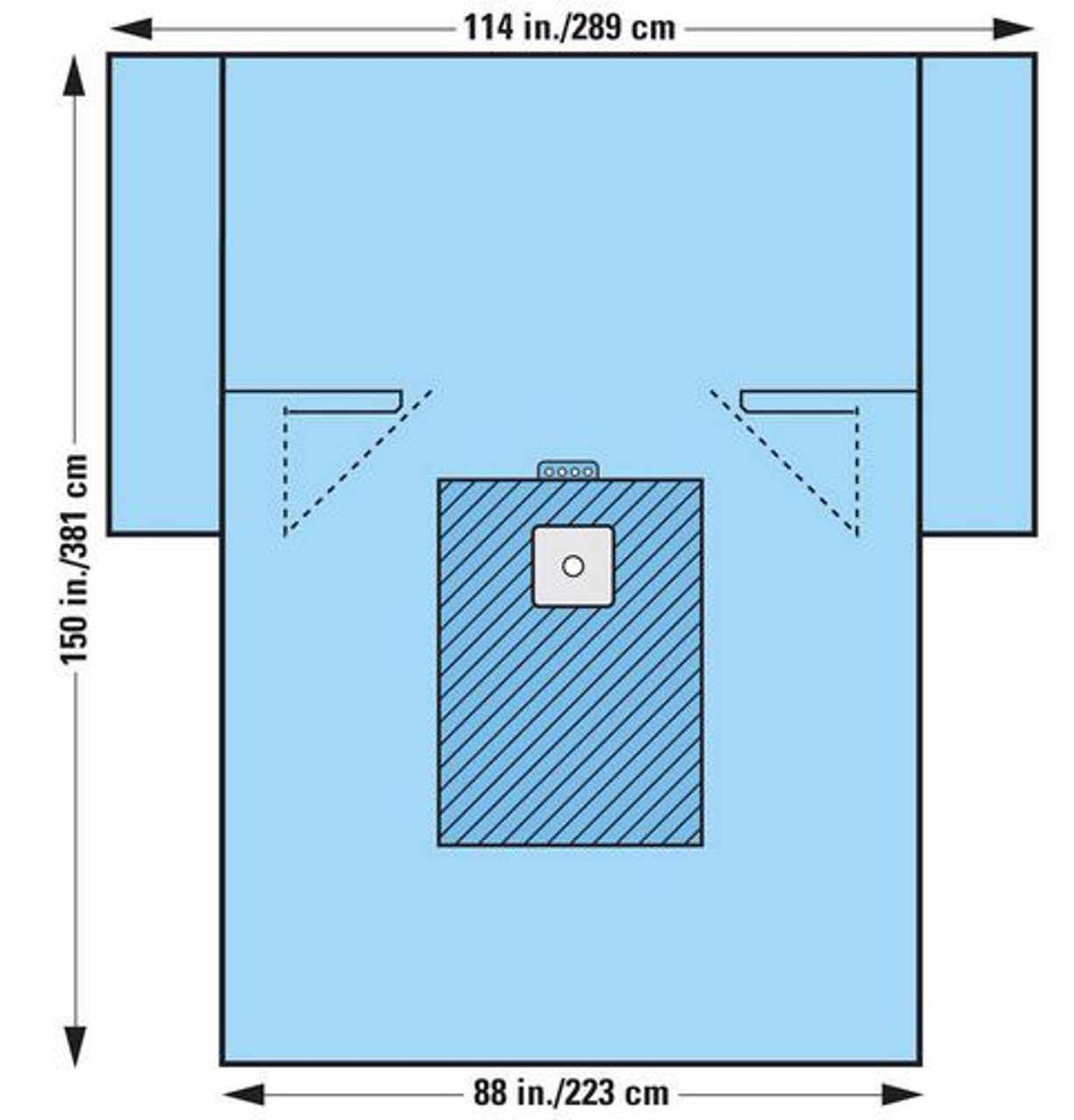 Halyard Kimguard Orthoarts Lower Extremity Drape, X-Long, 114" x 88" x 150", Sterile, 8/cs