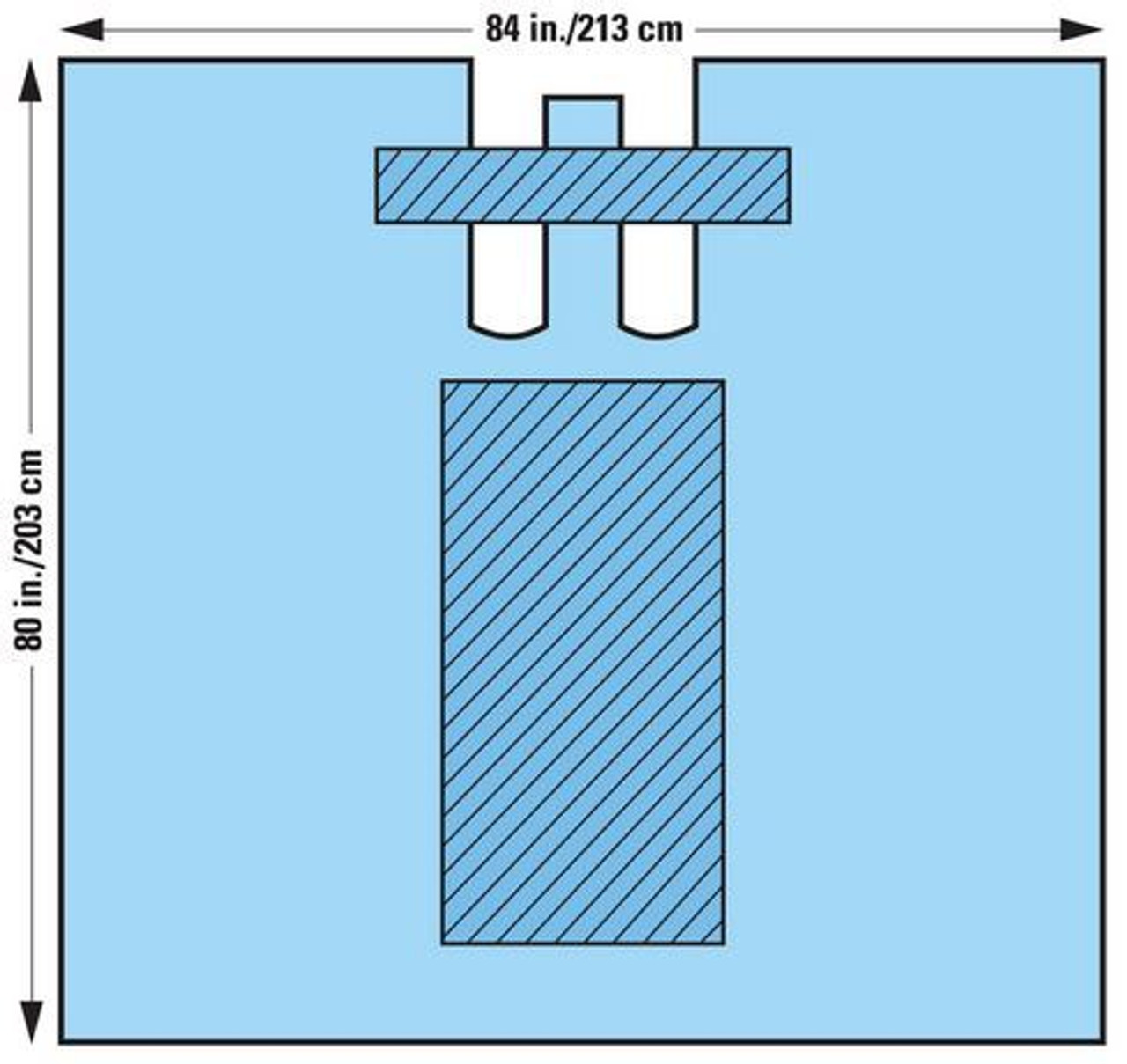 Halyard Kimguard CVARTS Bilateral Underleg/ Perineal Drape 84" x 80", Sterile, 14/cs