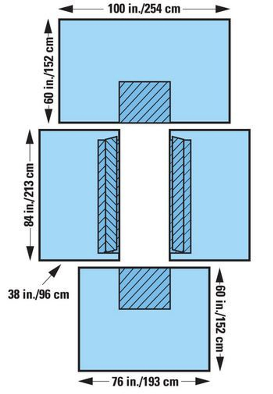 Halyard Kimguard CVARTS Universal Drape System, Heavy Duty, Sterile, 5/cs