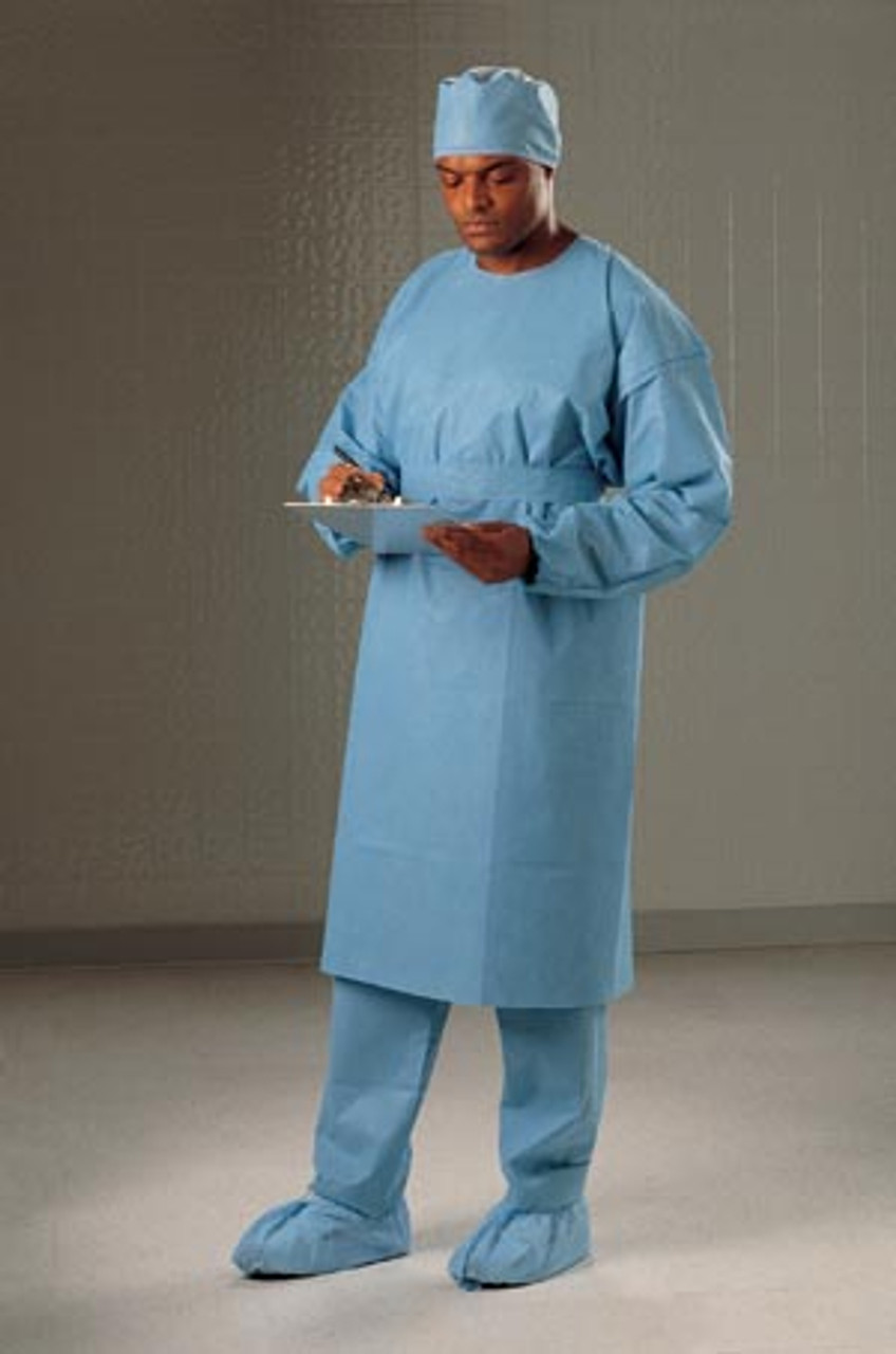 Halyard Kimguard Cover Gown, Blue, Universal Size, 100/cs