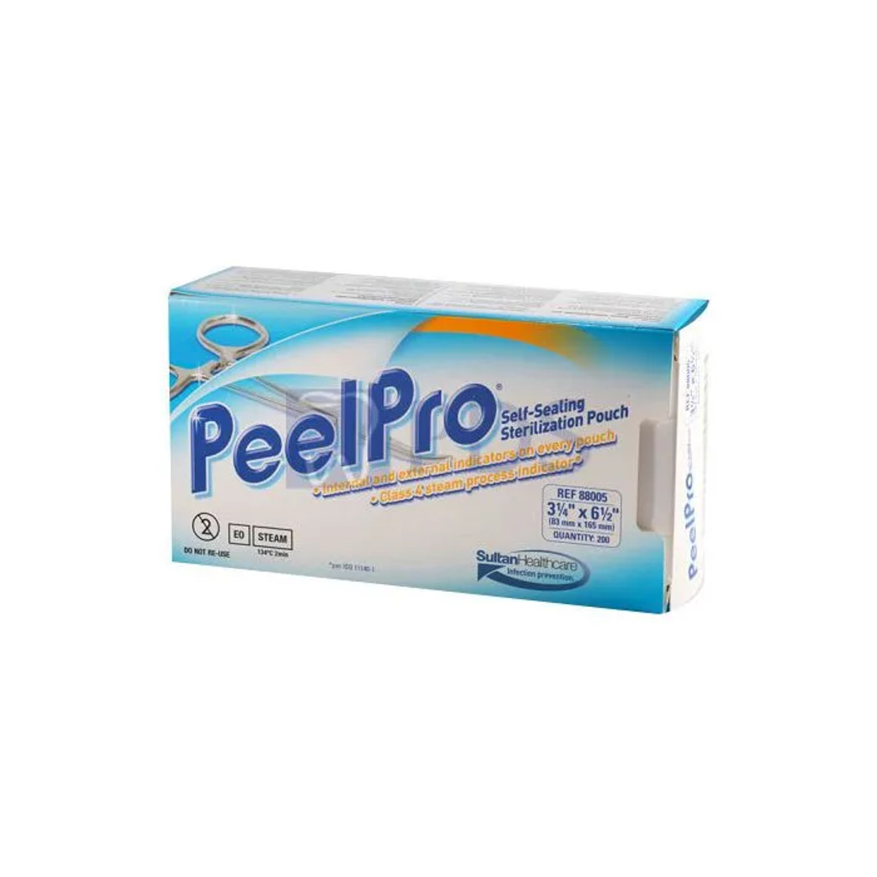 Sultan Peelpro Sterilization Pouch 3¼" x 6¼", 200/bx