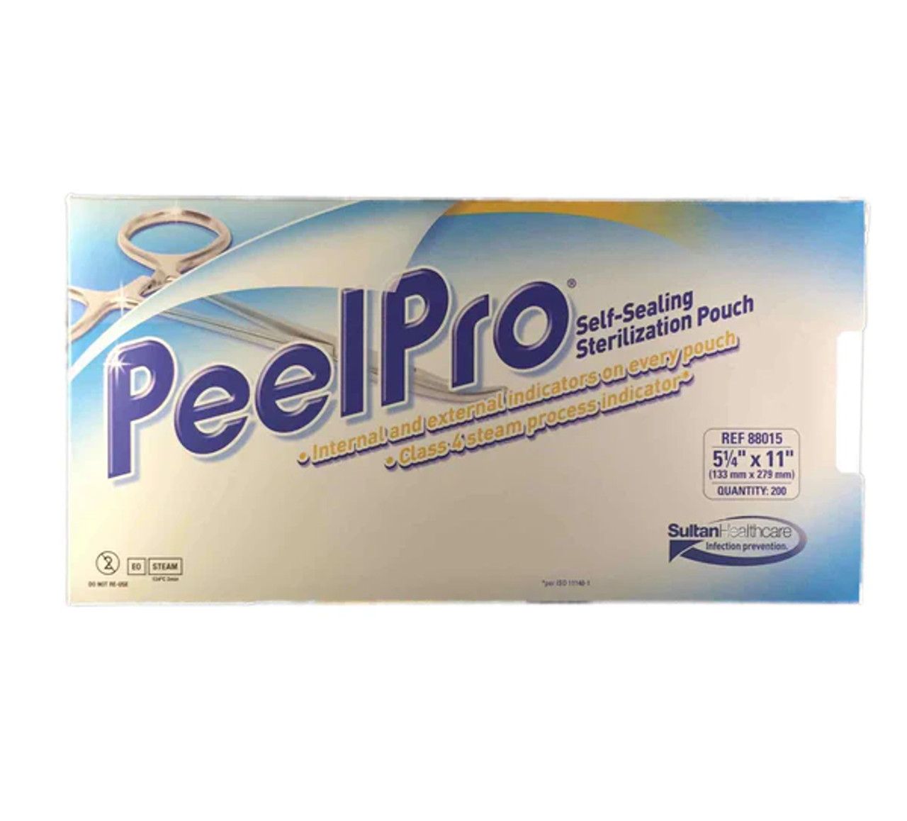 Sultan Peelpro Sterilization Pouch 5¼" x 11", 200/bx