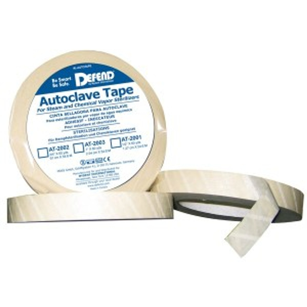 Defend Autoclave Indicator Tape 1" 60 Yd Roll, AT-2003, Infection Control, Sterilization Wraps (CSR), Defend Autoclave Indicator Tape