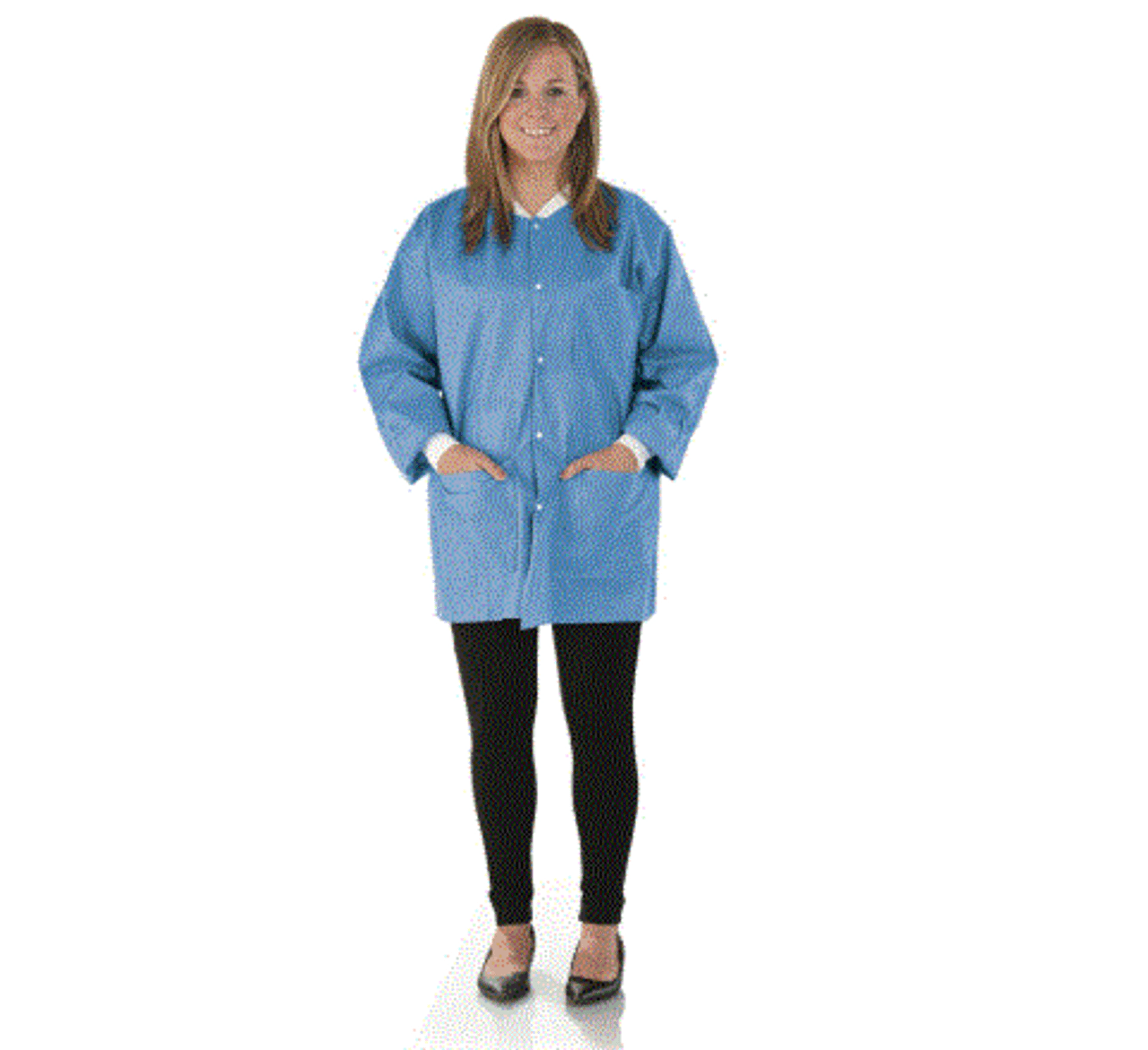 Medicom Lab Jackets Hipster, Deep Blue, 3X-Large, 12/bg