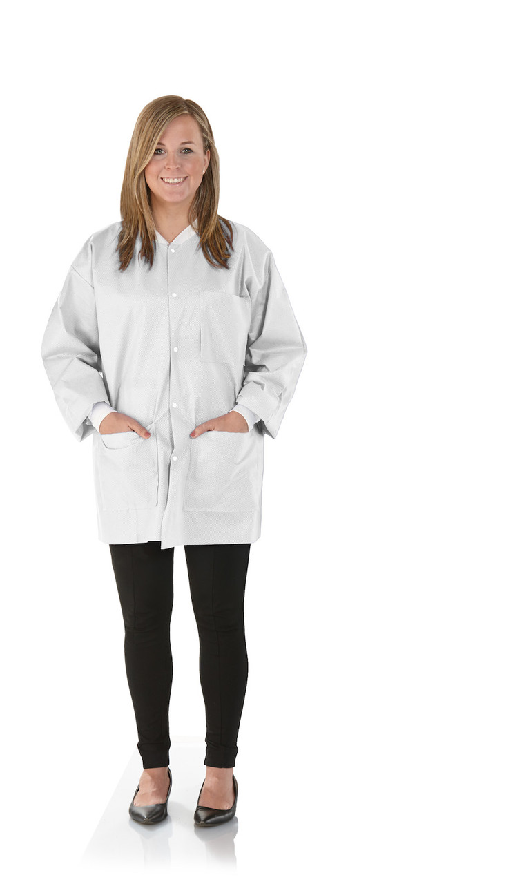 Medicom Lab Jackets Hipster, White Frost, X-Large, 12/bg