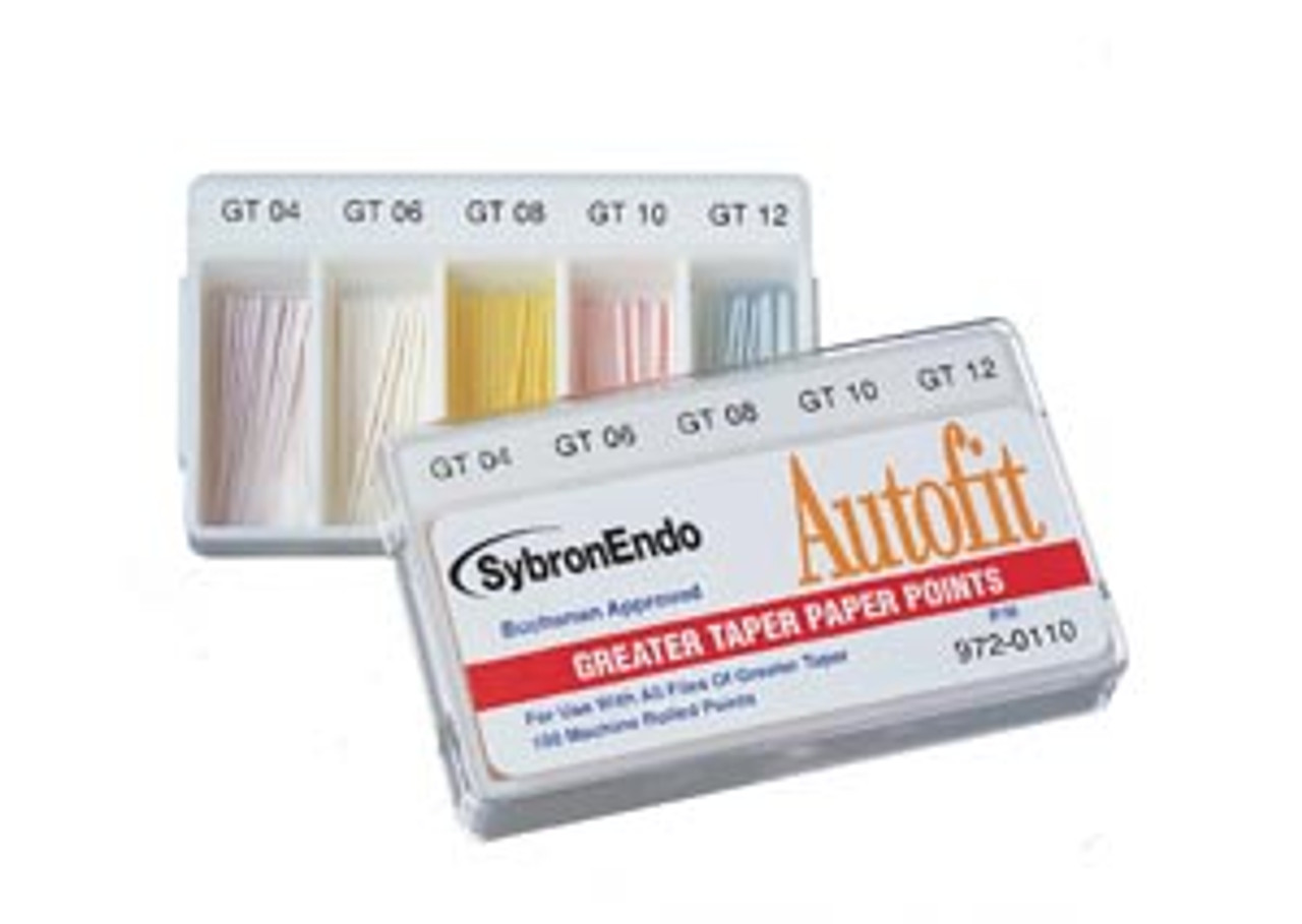SybronEndo Autofit Paper Points Greater Taper, .08, 100/pk