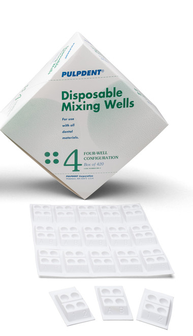 Pulpdent Mixing Well, 4-Well Configuration, 420/bx Pulpdent Mixing Well, 4-Well Configuration, 420/bx