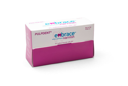 Pulpdent Embrace Varnish, 0.4mL Unit Dose with Applicator Brush, 50/bx