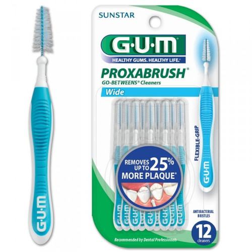 Sunstar GUM Proxabrush Go-Betweens Interdental Brushes, Extra Wide, 36/bx