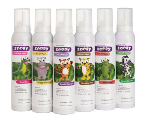 Zooby APF Fluoride Foam 1.23% Spearmint Safari 4.4 oz